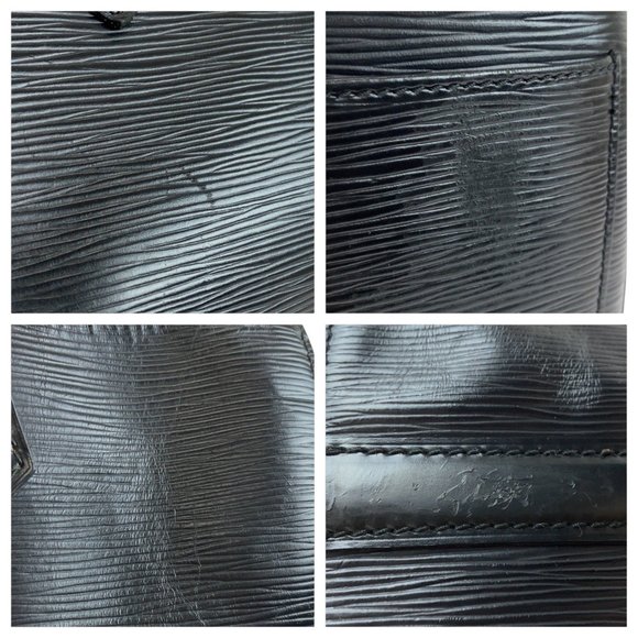 LOUIS VUITTON Epi Speedy 30 Black Gold Hardware Leather M59022 Handbag - Picture 5 of 10